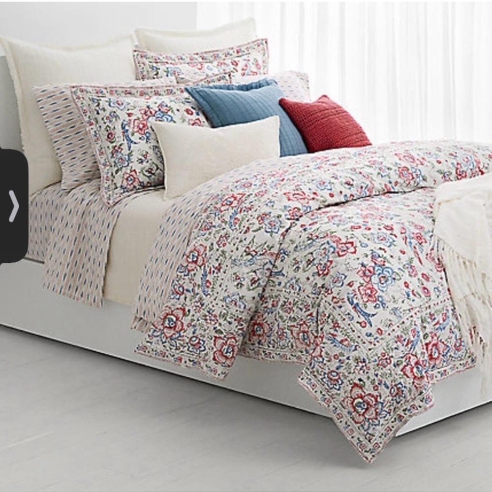 Bundle of Ralph Lauren Lucie duvet cover‎ and pillowcases set 3 pieces set queen